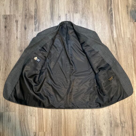 Hardy Amies Vintage‎ Blazer 100% Lambswool Suit Jacket Sport Coat Mens Size 46R - Picture 4 of 11